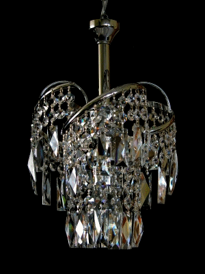 KLEINER KRISTALL KRONLEUCHTER MIT ECHTEM KRISTALL VERFÜGBAR IN GOLD o